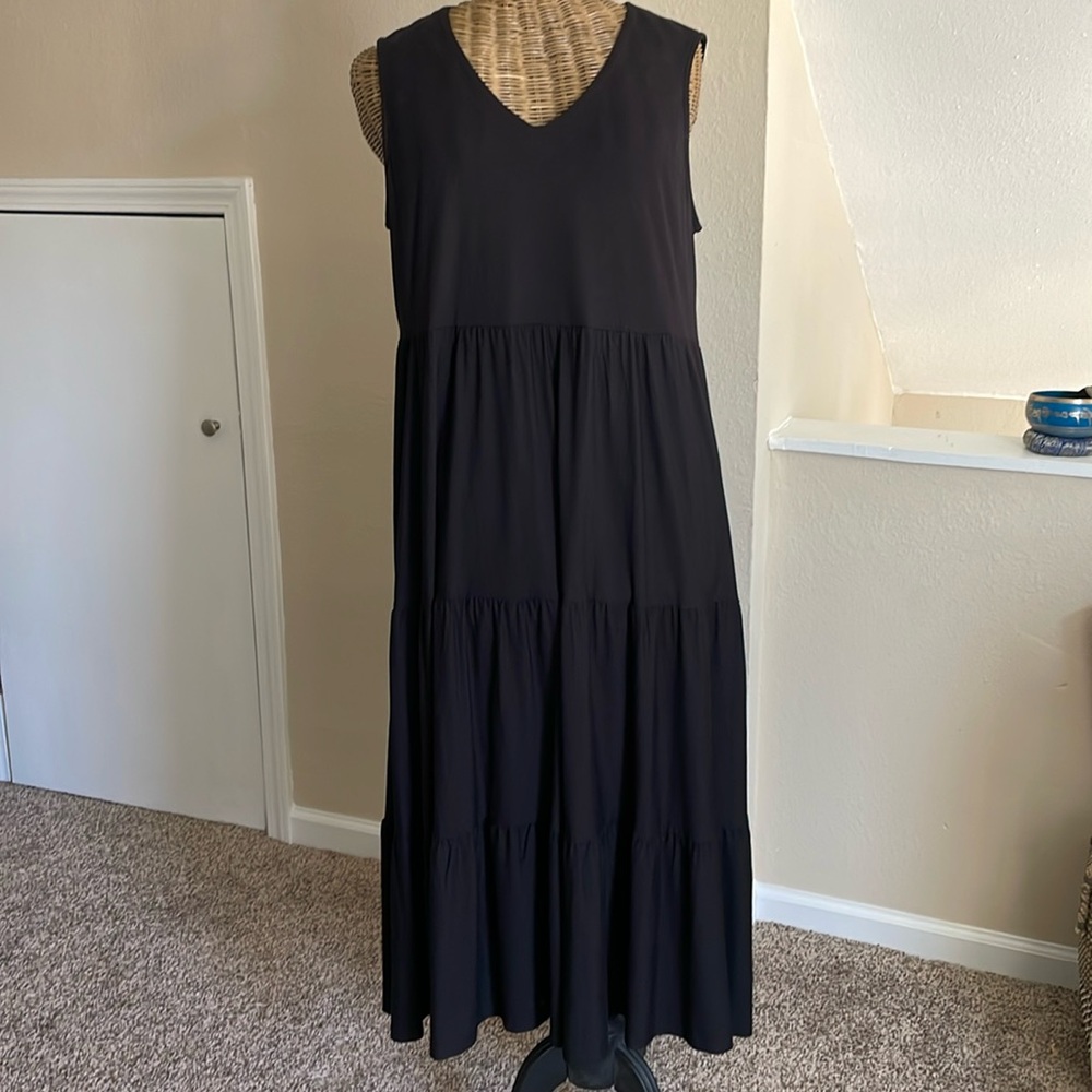 Joseph Ribkoff Black Sleeveless Midi Dress - Picture 3 of 9